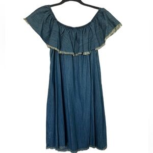 Mossimo Off-The-Shoulder Lightweight Denim Dress